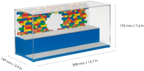 LEGO 40700002 - Gablotka XL z platformą na MINIFIGURKI - Niebieska LEGO 40700002 - Gablotka XL z platformą na MINIFIGURKI - Niebieska