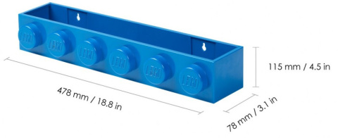 LEGO 41121731 - Podłużna półka 6 - Niebieska LEGO 41121731 - Podłużna półka 6 - Niebieska