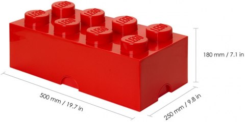 LEGO 40041730 - Pojemnik klocek 8 - Czerwony 50 cm LEGO 40041730 - Pojemnik klocek 8 - Czerwony 50 cm