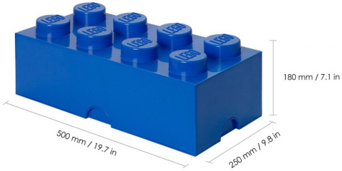 LEGO 40041731 - Pojemnik klocek 8 - Niebieski 50 cm LEGO 40041731 - Pojemnik klocek 8 - Niebieski 50 cm