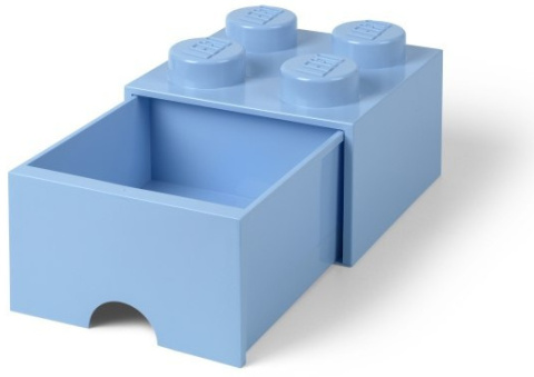 LEGO 40051736 - Pojemnik klocek 4 z szufladą - Błękitny 25 cm LEGO 40051736 - Pojemnik klocek 4 z szufladą - Błękitny 25 cm