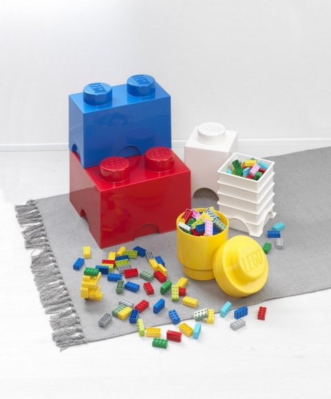 LEGO 40051738 - Pojemnik klocek 4 z szufladą - Jasno różowy 25 cm