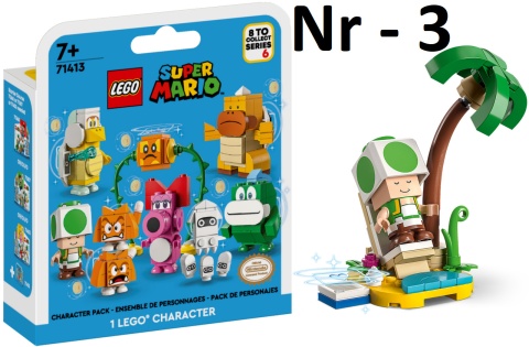 LEGO 71413 MINIFIGURES - Super Mario 6 : nr 3 Green Toad LEGO 71413 MINIFIGURES - Super Mario 6 : nr 3 Green Toad