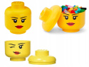 LEGO 40321725 - Komplet 3 pojemników głowa - Dziewcznka