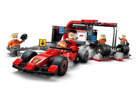 LEGO 60443 City - F1 Pit stop i mechanicy z bolidem Ferrari LEGO 60443 City - F1 Pit stop i mechanicy z bolidem Ferrari