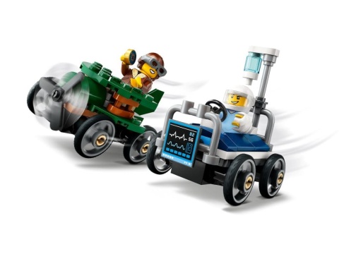 LEGO 60459 City - Zestaw wyścigówek: samolot kontra łóżko szpitalne LEGO 60459 City - Zestaw wyścigówek: samolot kontra łóżko szpitalne