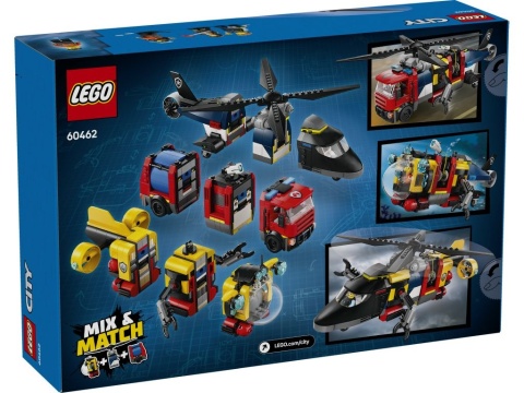 LEGO 60462 City - Zestaw z helikopterem, wozem strażackim i łodzią podwodną LEGO 60462 City - Zestaw z helikopterem, wozem strażackim i łodzią podwodną