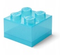 LEGO 40090802 - Pojemnik klocek 4 - Błękitny brokatowy 25 cm
