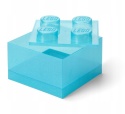 LEGO 40090802 - Pojemnik klocek 4 - Błękitny brokatowy 25 cm