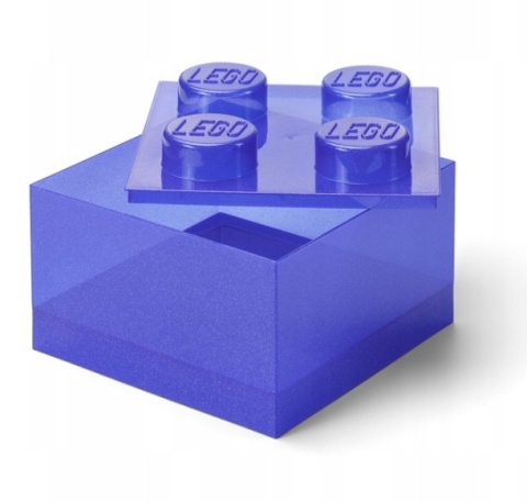 LEGO 40090800 - Pojemnik klocek 4 - Fioletowy brokatowy 25 cm LEGO 40090800 - Pojemnik klocek 4 - Fioletowy brokatowy 25 cm