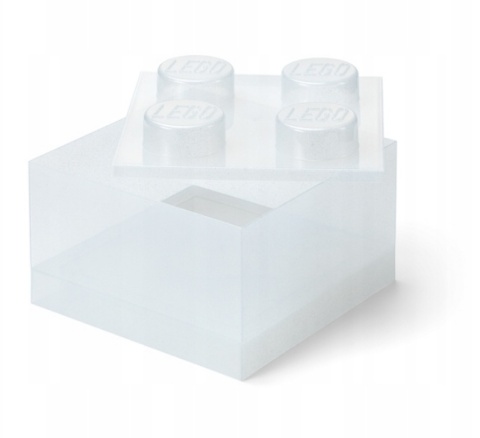 LEGO 40090803 - Pojemnik klocek 4 - Biały brokatowy 25 cm LEGO 40090803 - Pojemnik klocek 4 - Biały brokatowy 25 cm
