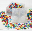 LEGO 40090803 - Pojemnik klocek 4 - Biały brokatowy 25 cm