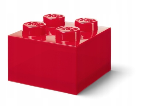 LEGO 40090804 - Pojemnik klocek 4 - Czerwony przeźroczysty 25 cm LEGO 40090804 - Pojemnik klocek 4 - Czerwony przeźroczysty 25 cm