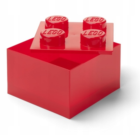 LEGO 40090804 - Pojemnik klocek 4 - Czerwony przeźroczysty 25 cm LEGO 40090804 - Pojemnik klocek 4 - Czerwony przeźroczysty 25 cm