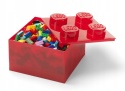 LEGO 40090804 - Pojemnik klocek 4 - Czerwony przeźroczysty 25 cm