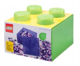 LEGO 40090806 - Pojemnik klocek 4 - Jasno zielony przeźroczysty 25 cm