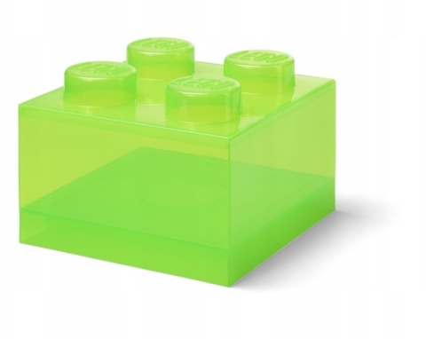 LEGO 40090806 - Pojemnik klocek 4 - Jasno zielony przeźroczysty 25 cm LEGO 40090806 - Pojemnik klocek 4 - Jasno zielony przeźroczysty 25 cm