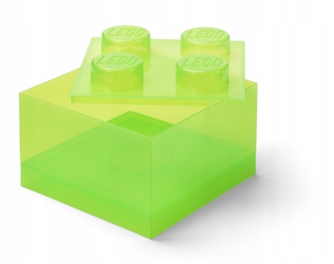 LEGO 40090806 - Pojemnik klocek 4 - Jasno zielony przeźroczysty 25 cm LEGO 40090806 - Pojemnik klocek 4 - Jasno zielony przeźroczysty 25 cm