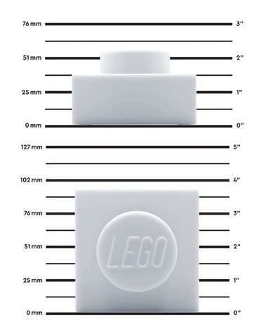 LEGO LGL - LP50 - Lampka silikonowa mała - Klocek: Biały