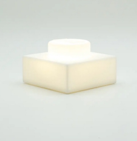 LEGO LGL - LP50 - Lampka silikonowa mała - Klocek: Biały