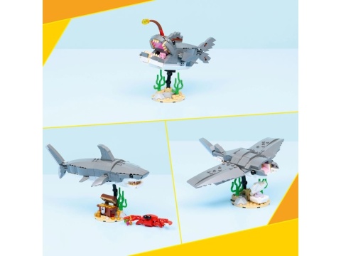 LEGO 31381 Creator 3w1 - Groźny rekin i skrzynia ze skarbem
