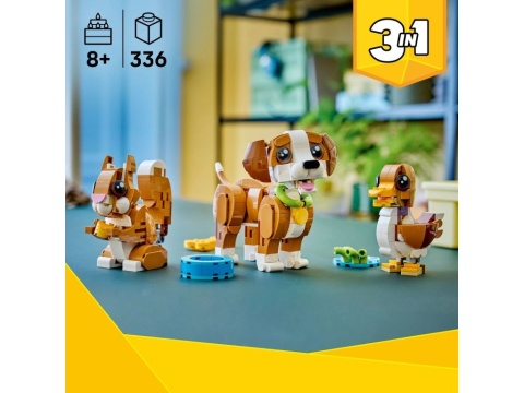 LEGO 31382 Creator 3w1 - Urocze zwierzątka: psotny szczeniaczek