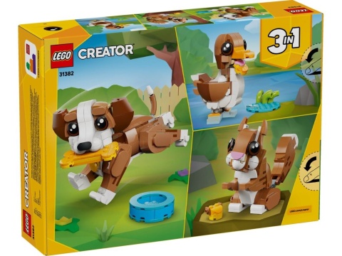 LEGO 31382 Creator 3w1 - Urocze zwierzątka: psotny szczeniaczek