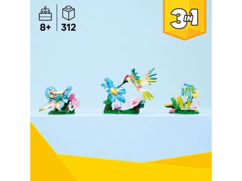 LEGO 31384 Creator 3w1 - Dzikie zwierzęta: kolorowy koliber