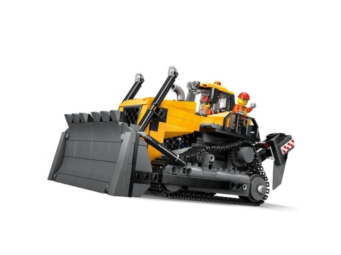 LEGO 60466 City - Żółty buldożer z ładowarką