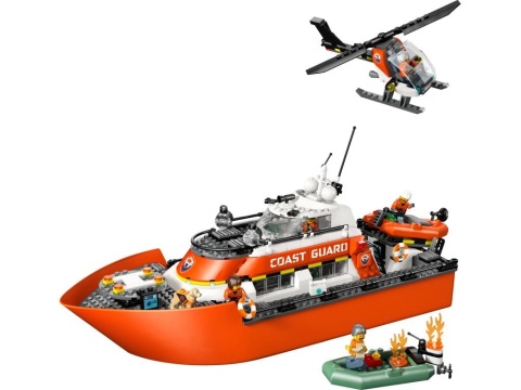 LEGO 60504 City - Łódź ratunkowa i helikopter straży przybrzeżnej