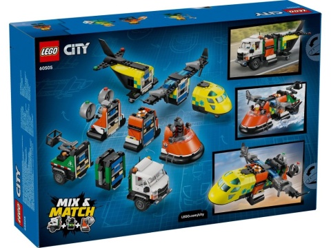 LEGO 60505 City - Zestaw z samolotem, ciężarówką serwisową i poduszkowcem